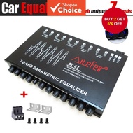 7-Band Car Audio Equalizer LED, Adjustable 7 Bands EQ Car Amplifier Graphic Equalizer with CD/AUX In