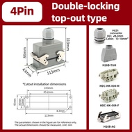 ZHQCN Heavy Duty Connector HK Series 4Pin 6Pin 12Pin 14Pin Multicore Wire Connector IP65 Waterproof