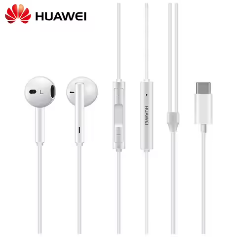 CM33 Stereo Type C Earphone In Ear Volume Control EarbudsWIth Mic for Huawei Mate 10 20 30 40 Pro P5