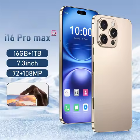 I16 Pro Max Global Version Android 14 6.8 inch Smartphones Cellphones Screen 12+512GB 13+24MP Mobile