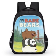 Black Cartoon Schoolbag We Bare Bears We Bare Bears We Bare Bears High-Definition Printed Wear-Resis