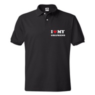 Custom I Love My Girlfriend Polo Shirt - Unisex Polo Shirt, Design Your Polo Shirt. Logo Polo Short,