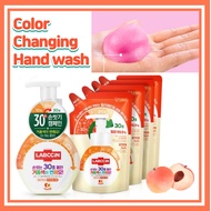 Hospital Playlist/LABCCIN Color changing foaming hand wash 250ml/refill 200ml/Korean hand wash/antibacterial 99.9%/color foaming/Children's Hand Wash/peach scent/hand wash refill