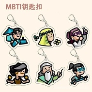 MBTI16 Personality Peripheral Acrylic Keychain Backpack Car Pendant Accessories Cartoon Gift