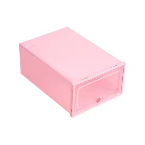 PP Material Transparent Shoes Box Dustproof Minimalist Design Drawer Shoe Box Stackable Shoes Storag