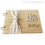 FALLFORBEAUTY Guest Book Sweet Rustic Gifts for Guests Mariage Party Supplies Mrs Mr Wedding Signs