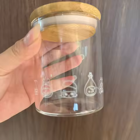 Genuine POP MART POP BEAN Jar Storage Bottle Transparent Bottle Storage