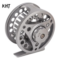 KHJ Fly Fishing Reel, 3/4WT Silver Full Metal Fly Reel, Durable Left Right Handed Aluminum Alloy Lar