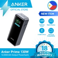 Anker Prime 12,000 mAh PowerBank 2-Port Portable Charger 130W Output Smart Digital Display