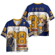 Bandai | Hunter X Hunter Kurapika 3D Print Mesh Jersey Y2K V Neck Short Sleeve Tshirt Men Women Anim