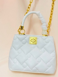 CHARLES&KEITH小香風戴妃鎖扣單肩包 小CK2-50782081菱格袋凱莉Kelly bag