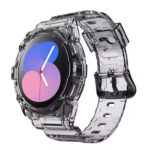 Transparent Band+Case for Samsung Galaxy Watch 5/4 40mm 44mm Accessorie Clear Case+sport bracelet Ga