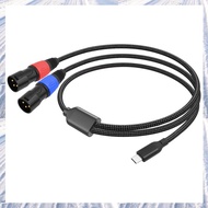 (NDPB) Type C to Dual XLR Male Aux Audio Cable USB C to Dual XLR Audio Cable Type C to XLR Male Outp