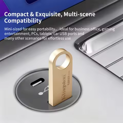 Original Kingston GOLD USB 3.2 Flash Drive Max 220Mb/s Read 100Mb/s Write Pendrive 64GB 128GB 256GB 
