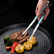 Korean BBQ Tongs Stainless Steel Grill Tongs Barbecue Food Clip Bread Tongs Meat Salad Serving Tongs Kitchen Cooking Utensils