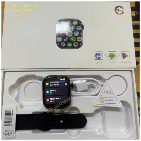 VP29 S10 Plus Smartwatch 4G LTE 2.29inch 8MP HD Camera Tiktok Whatsapp App Store Video Calling 256GB