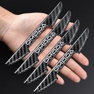 4PCS Car Stickers For Chery OMODA 5 S5 O5 E5 C5 PRO PHEV Carbon Fiber Car Door Protective Stickers