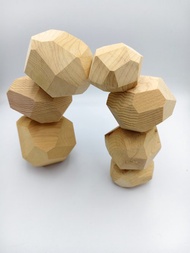 木石頭 積木 疊疊樂 台灣檜木 原木 無上漆 台灣製造