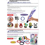 Reka Bentuk & Teknologi KSSR (Semakan) Tahun 4 3D Printing Pen Set PLA Filament 3D Printing Pen