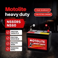 Century NS60RS NS60 Motolite Car Battery MF for Proton Saga FLX / BLM , Wira, Persona Baru