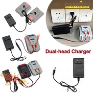 CAMELLI5Q Lithium Battery Charger, Overload Protection Universal Dual-head Charger, 18/21V/24V Lithi