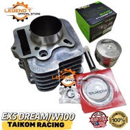 TAIKOM RACING BLOCK EX5 DREAM / WAVE 100 RACING 53MM 56MM 58MM 59MM BLOCK WITH PISTON, RING, CLIP, PIN (LEGEND T)