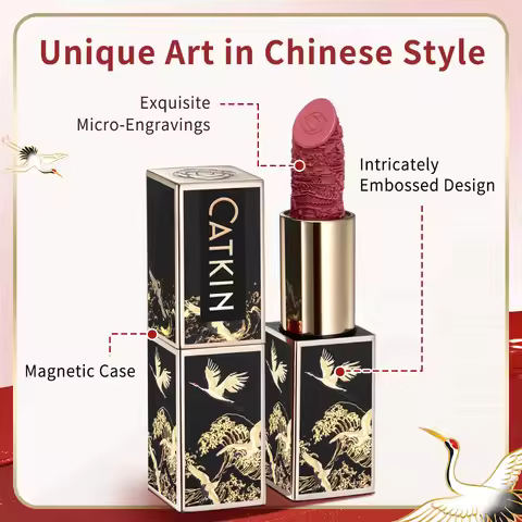 CATKIN Makeup Velvet Matte Lipstick, Hydrating Satin Long Lasting lipstick with Smooth and Creamy Te