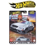 Hot Wheels Premium Boulevard 2008 Mercedes-Benz CLK 63 AMG Black Series Silver Diecast Racing Car Co