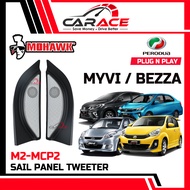 MOHAWK M2-SERIES PERODUA BEZZA MYVI Sail Panel Tweeter M2-MCP2 COMBO SET Side Mirror Cover Speaker R