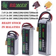 7.4V 2S 11.1V 3S 14.8V 4S 30C 1800mah 2200mah 4200mah 7200mah Lipo Li-po Rechargeable RC Tamiya Raci