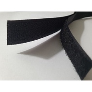 25mm Black Velcro Tape Hook &amp; Loop Magic Tape Fastener Tape No Glue Adhesive Sewing-on Strips