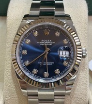 Rolex Datejust 126334G 藍面鑽石字 2020年未用品全套 Fullset