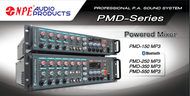 เพาเวอร์มิกเซอร์ เครื่องขยายเสียง และ เครื่องผสมสัญญาณเสียง NPE POWER MIXER PMD-150MP3