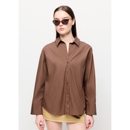 CPS Women's Classic Long Sleeve Oversized SHIRT GUITAR PICK BUTTON-DOWN Model C26SGWC090 (SS26 C1)