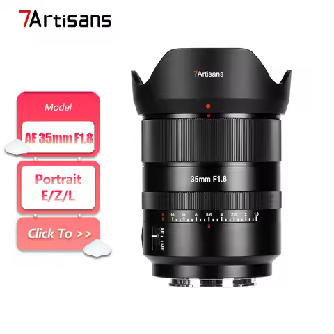 7artisans Autofocus 35mm F1.8 Large Aperture Camera Lens for Portrait Photography with Sony E-mount 