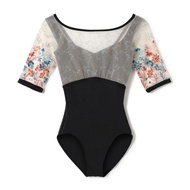 [Chacott] Japanese Professional Dance Jumpsuit - Half Sleeve & Embroidered Tights