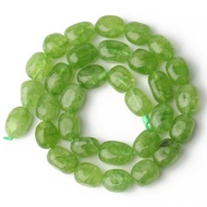 9x11mm Oval Natural Stone Apatite Tourmaline Peridot Bead Smooth Loose Beads for Jewelry Making Supp