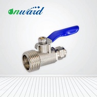 Onward Onwardeco 1/2 to 1/4 Inch Brass Feed Water Adapter Ball Valve Tap Water Filter Switch