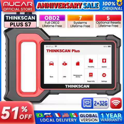 THINKSCAN PLUS S7 S6 S4 OBD2 Scanner ABS/SRS/TRANMISSION/ENGINE Code Scanner Live Data Diagnostic To