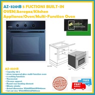 Aerogaz AZ-3201B  Built-in Multi-Function Oven 56L  - 5 cooking functions | Free Fast Safe Delivery