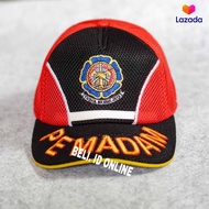 Topi keren damkar kombinasi bahan jaring double mesh atribut kelengkapan pemadan kebakaran