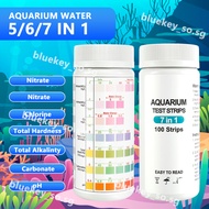 100pcs Aquarium Test Strips 7 in 1 Fish Tank Test Kit Freshwater Saltwater Aquarium Water pH Test Strips Kit SHOPCYC9335