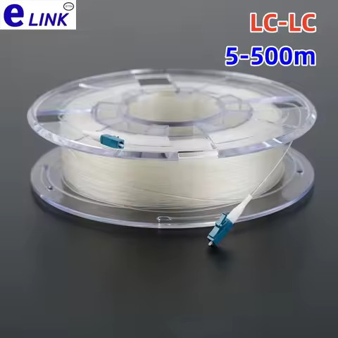 LC-LC Indoor transparent fiber optic cable 5-500m drum G657A2 invisible FC/UPC singlemode single cor