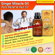 HJFCY Ginger Miracle Oil Original Ginger Oil Willie Ong Ginger Oil Pain Reliever Massage Oil Aromath