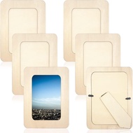 RYKOMO 6 PCS DIY Wooden Picture Frames Unfinished Solid Wood Photo Picture Frames for 4 x 6 in Photo