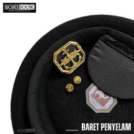 Rescue beret Rescue corps beret camel beret Black beret/ Indonesian Navy beret/ koarmada beret/ prem