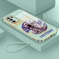 HP Phone Case For OPPO A16 A16s A54s A16K A16E Case Astronaut Pattern Phone Case Layered Strap Phone