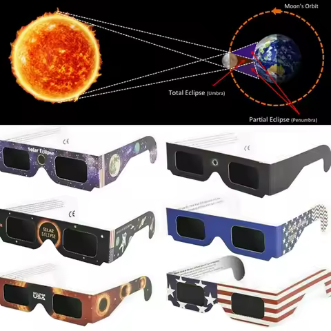 1-50pcs Solar Eclipse Glasses Solar Eclipse Observation Paper Glasses Gafas Eclipse Solar Homologada