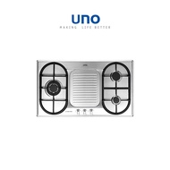 UNO UP9803TRSV 86cm 3-Burner Stainless Steel Hob