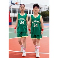 Milwaukee Bucks # 34V-neck basketball uniforms basketball vests team uniform sets for boys and girls